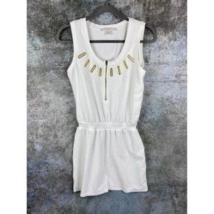 Boston Proper Terry Cloth Dress White Small